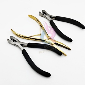 Ensemble de pinces plates en acier inoxydable personnalisées professionnelles outils de coiffure durables de haute qualité pour extensions de cheveux - Product Image 3