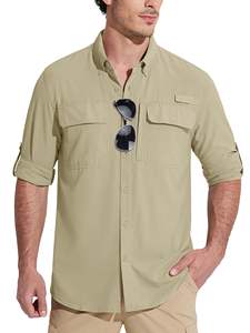 Camisa de Pesca Impermeable con Botones para Hombre de Olympiad Industries, Material de Spandex/Algodón, UPF 50+, Servicio OEM - Product Image 3