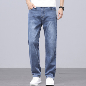 Jeans de Corte Recto de Alta Calidad al por Mayor, 100% Algodón, Jeans Ajustados de Mezclilla Modernos hasta el Tobillo para Hombre, OEM - Product Image 1