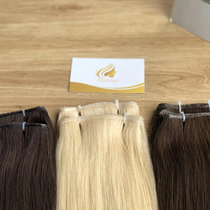 Pour Genius Weft 100% Réel Vierge Vietnamien Remy Extensions de Cheveux Ombre Couleur Claire Teint Cuticule Aligné Bande Cheveux Décoloré Geni - Product Image 1