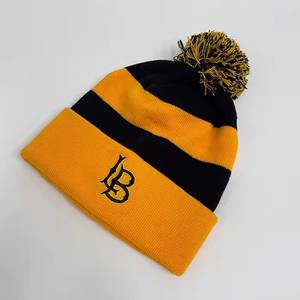 Chapeau d'hiver 2026, vente chaude, bonnet personnalisé avec logo, bonnet en tricot acrylique jacquard, vente en gros, faible MOQ - Product Image 1