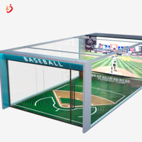 Máquina de Juego Simulador de Béisbol para Interiores, Proyección AR, Multifuncional, Ajustable, Duradera, Ecológica