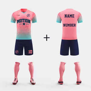 Nombre personalizado conjunto completo de ropa de fútbol servicio OEM para adultos equipos de fútbol Jersey modelos de diseño - Product Image 2