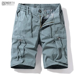 Pantalones Cortos Cargo para Hombre de Buena Calidad, Personalizados, Transpirables, Estilo Casual, Diseño de Lona con Cierre de Cordón, Oferta en Ropa Masculina - Product Image 1