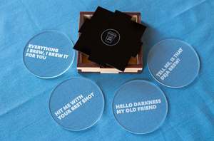 Printed Flower Design Acrylic <b>Tea</b> <b>Coaster</b> Greatest Quality Round Shape Clear Tabletop Mat and Pad <b>Coaster</b> Elegant and Durable - Product Image 2