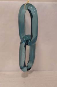 เครื่องประดับพวงกุญแจเรซิ่นตกแต่ง สองชิ้นที่เชื่อมต่อกัน คุณภาพสูง ขัดเงา สีฟ้าอมเขียว ผิวมันวาว งานศิลปะพื้นบ้านคลาสสิก - Product Image 2