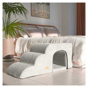 [AllmioPet] 3 in 1 Cave Style Pet <b>Stair</b> 3 Step Gray AMP C3 GR Indoor <b>Dog</b> Cat Steps Puppy Kitten Senior Pet Furniture Access - Product Image 3