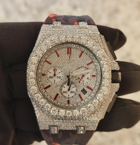 Người Đàn Ông Của Màu Đen Thạch Anh Thể Thao Đồng Hồ Tự Nhiên Kim Cương Moissanite Không Thấm Nước Cơ Khí Thép Không Gỉ Kinh Doanh Da Ban Nhạc - Product Image 1