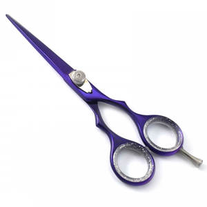 Tijeras de Peluquería Profesionales de Acero Inoxidable de 6.5 Pulgadas con Mango Morado Reutilizables, Multiusos, para Corte de Precisión y Estilismo para Barberos - Product Image 1