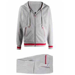 High Quality Cotton Fleece <b>Zip</b> Tracksuits Men Slim Fit Sportswear Street Fashion <b>2</b>-Piece Set Customizable Designer XXL Winter - Product Image 1