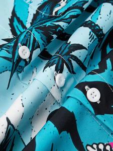 Camisa de manga corta hawaiana con estampado de algodón de talla grande para hombre, ropa de calle, vacaciones de buena calidad - Product Image 4