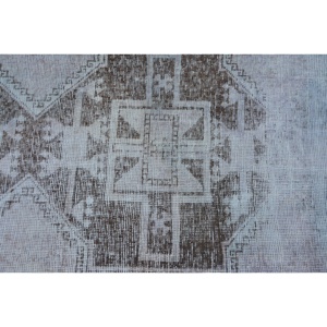 Vintage <b>Runner</b> <b>Rug</b> 2.9x10.5 ft (88x320 cm), Turkish Gray Moroccan <b>Rug</b> - Product Image 5