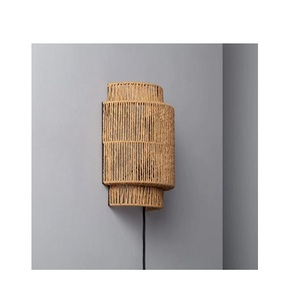Vintage Rattan Iron Chandelier Handmade Hemp <b>Rope</b> LED Floor & Wall Lamp Iqbal Collection - Product Image 2