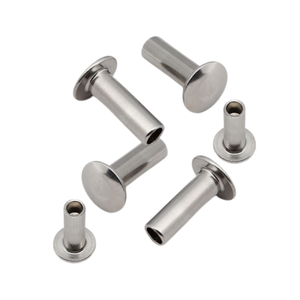 Rivets semi-tubulaires à tête trapézoïdale OEM en gros, plaqués zinc/nickel, acier standard ISO, paquet de 1000 pièces - Product Image 3