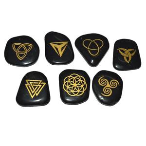 Coffret de Pierres Naturelles d'Agate en Forme de Cœur pour la Méditation Spirituelle et la Guérison des 7 Chakras, Sculpté, Idéal comme Cadeau d'Affaires, Thème Mascotte Préféré, Vente Chaude - Product Image 2