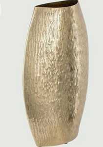 Jarrones de Flores de Aluminio Plateado de Diseño Moderno al por Mayor, Jarrones Decorativos de Mesa Texturizados Hechos a Mano de Primera Calidad para Bodas - Product Image 4