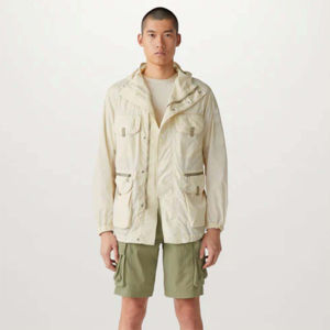 Chaqueta de Invierno Impermeable y Transpirable para Hombre, con Cuello Alto y Logotipo Frontal, Tejido de Nailon/Poliéster, Resistente al Viento - Product Image 2