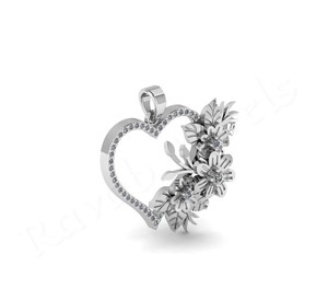 Custom 925 Sterling Silver Heart Flower Shape Jewelry Excellent Quality Trendy Style Anniversary Gift for Girls - Product Image 6