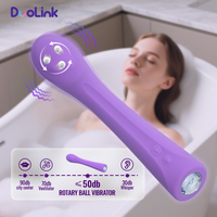 Vibromasseur USB rechargeable étanche IPx7 avec 10 fréquences, stimulation clitoridienne et du point G en latex pour femmes