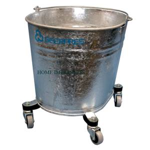 Seau à vadrouille galvanisé à la main Seau à vadrouille de luxe en étain galvanisé robuste avec poignée pour la décoration de la maison et du salon - Product Image 6