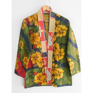 Ndian-Chaqueta de algodón estilo vintage para mujer, abrigo con estampado floral, partywear - Product Image 2