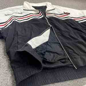 Ensemble décontracté deux pièces personnalisé : veste courte coupe-vent d'automne, imprimé patchwork, fermeture éclair, tissu tricoté, nylon, polyester, streetwear - Product Image 3