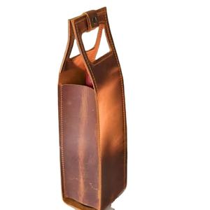 Luxury Premium Genuine Leather <b>Wine</b> Bottle Cover Strap Customizable Durable Waterproof Protective Dustproof Gift <b>Bag</b> Storage - Product Image 1