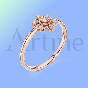 Anillo de dedo personalizado de 18K con piedra del mes de nacimiento - Product Image 1