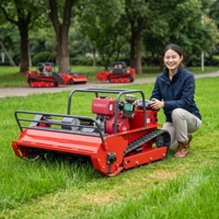 Débroussailleuse à fléaux télécommandée tout-terrain robuste 1200 mm sur chenilles pour désherbage en pente agricole