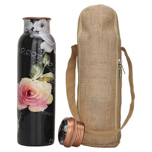 Stylish Printed Pure <b>Copper</b> <b>Bottle</b> with Carrying Bag for Drinking Water Available for Multipurpose Office Use for Boiling Water - Product Image 2