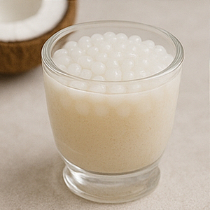 Coconut Flavor <b>Bubble</b> Tea Ingredients with Popping <b>Boba</b> Pearls Packaged in Bottle Inspired by Taiwan with Syrup Additives - Product Image 6