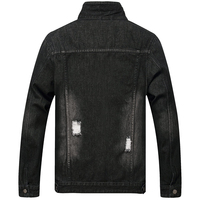 Veste en jean unie pour homme, modèle hiver, dernière collection, manches longues, couleur claire, emballage personnalisé, logo, veste en jean pour homme
