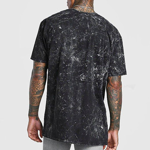 Men's Heavyweight Washed Solid Color Short Sleeve T-<b>Shirt</b> Men's <b>Summer</b> Blank Custom Acid Wash T-<b>Shirts</b> - Product Image 2