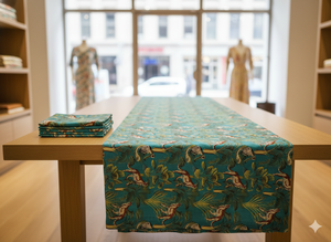 Tissu Popeline Vert en Coton Peigné Biologique Respirant Tissé 100% Coton Écologique pour Filles et Garçons – Vente en Gros - Product Image 2