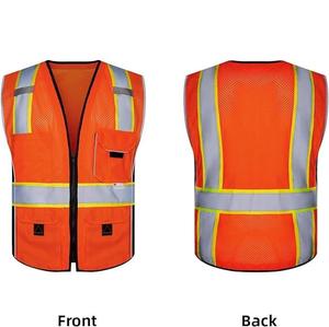 Chaleco de Seguridad Reflectante de Alta Visibilidad, Transpirable, de Calidad Popular, Personalizado OEM, Sin Mangas - Product Image 3