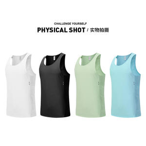 Bodybuilding sans manches hommes débardeurs Gym Fitness entraînement été coton Muscle séchage rapide gilet chemise - Product Image 5