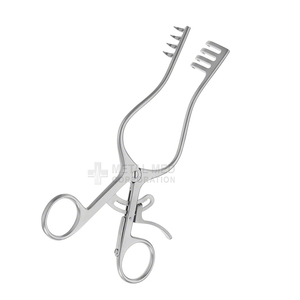 NORFOLK NORWICH Retractor de palanca de gancho de acero inoxidable curvo de 8,12 \ ", autorretención, 5x4 puntas afiladas, no estériles - Product Image 5