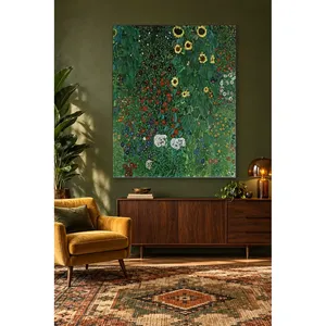Impression sur toile Fida Klimt Garden with Sunflowers - Product Image 1