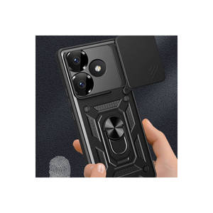 Coque magnétique premium JoieCreatif Slide Vega avec support et protection caméra pour Poco F6 en silicone, compatible 13 Pro Max - Product Image 5