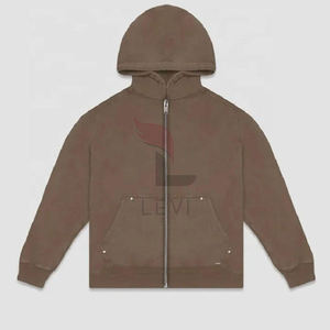 เสื้อมีฮู้ดสำหรับผู้ชายโอเวอร์ไซซ์โอเวอร์ไซซ์ผ้าคอตตอนเนื้อหนาอบอุ่นสไตล์สตรีทแวร์ผ้าฝ้ายผสมแฟชัน - Product Image 3