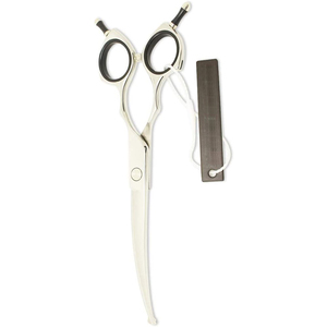 Ciseaux super russes pour animaux de compagnie Ciseaux de toilettage incurvés pour chiens Ciseaux de toilettage pour animaux de compagnie Bord émoussé Finition satinée - Product Image 6