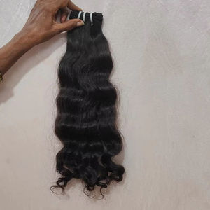 Excellent Quality 12A Grade Human Hair Weave 100% Unprocessed Real Remy Indian Virgin Raw Hair Shedding Free Weaving - Product Image 1