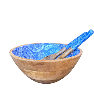 Bol à mélanger les aliments High Standard Classic Unique Looking Food Salad and Dates Serving Bowl Bols décoratifs en bois et émail - Product Image 4