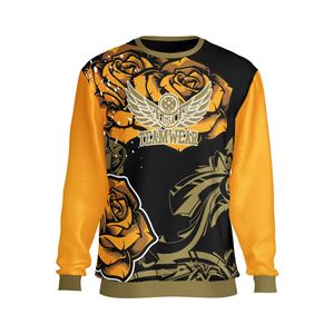 Sweat-shirt en molleton à col rond pour homme surdimensionné haut de sport chaud avec broderie personnalisée teinte unie pour l'hiver - Product Image 3