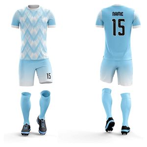 Uniforme de fútbol con paneles de malla para ventilación adicional Uniforme de fútbol con camiseta de manga corta y pantalones cortos con cordón - Product Image 3