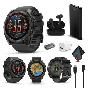 COMMANDEZ UNE NOUVELLE Montre connectée GPS Fenix 8 Pro Sapphire 47mm 51mm AMOLED avec bracelet en silicone gris carbone scellé - Product Image 2