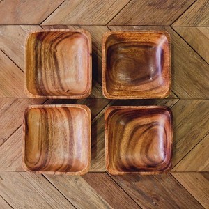 Dip Bowl and Tray Set for Spices Seasonings & Condiments Wooden Dipping Bowls Wood Sauce Dish - Product Image 5