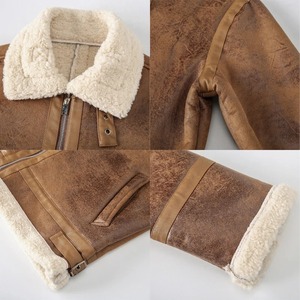 เสื้อแจ็กเก็ตหนัง PU สำหรับขี่มอเตอร์ไซค์, เสื้อซิปแขนยาวเข้ารูปแบบเกาหลี - Product Image 5