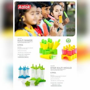 Aalok Brand 6 Cavity Kulfi Maker Plastic <b>Ice</b> <b>Cream</b> Mold Set with Reusable Sticks Drip Free Popsicle Maker Tray for Home - Product Image 6