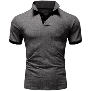 เสื้อโปโลอเนกประสงค์มีซิปสำหรับผู้ชาย, เสื้อยืดคอวีอเนกประสงค์สำหรับใส่เล่นกอล์ฟหรือเที่ยวกลางคืน - Product Image 3